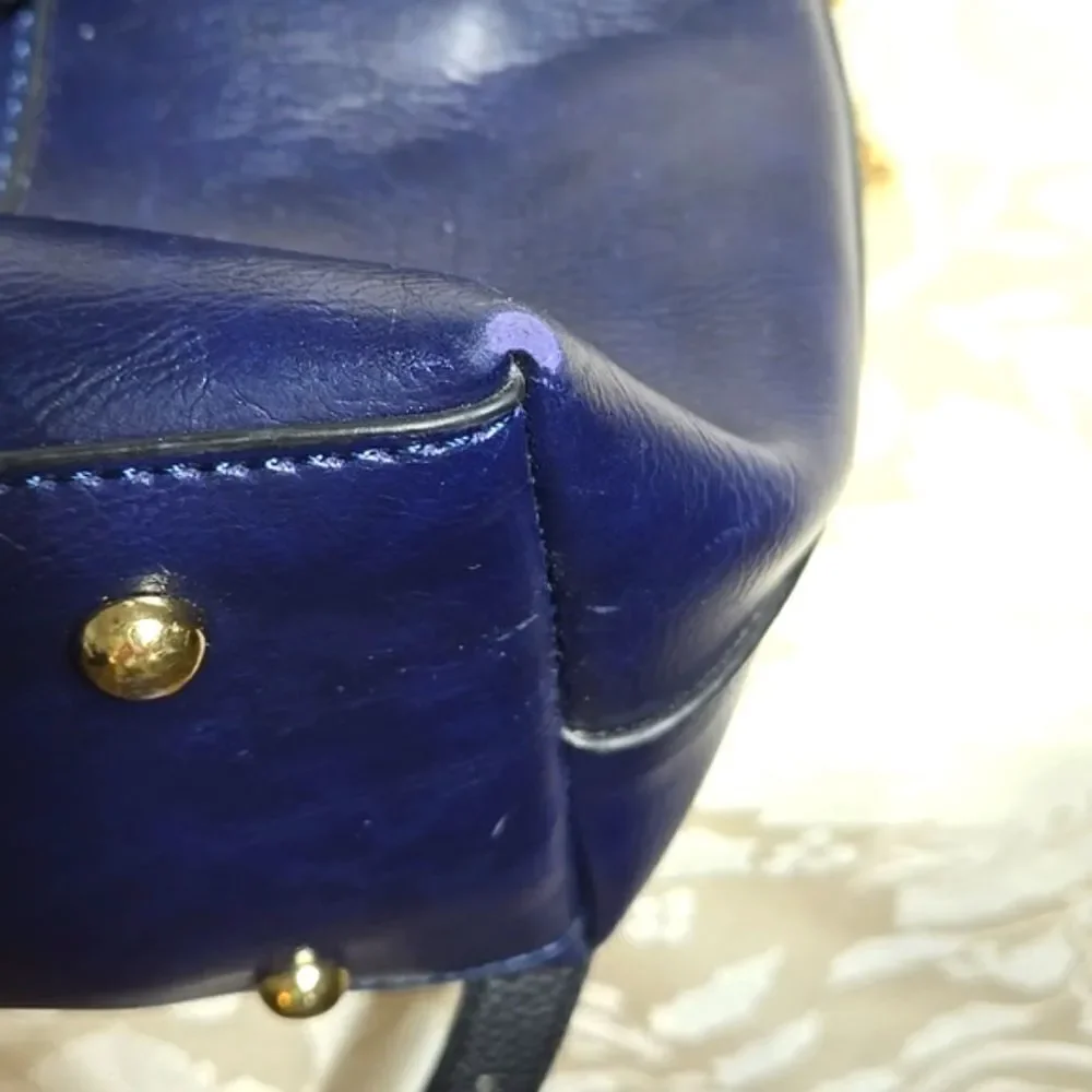 Steve Madden Deep Blue Tote Bag with Crossbody Strap